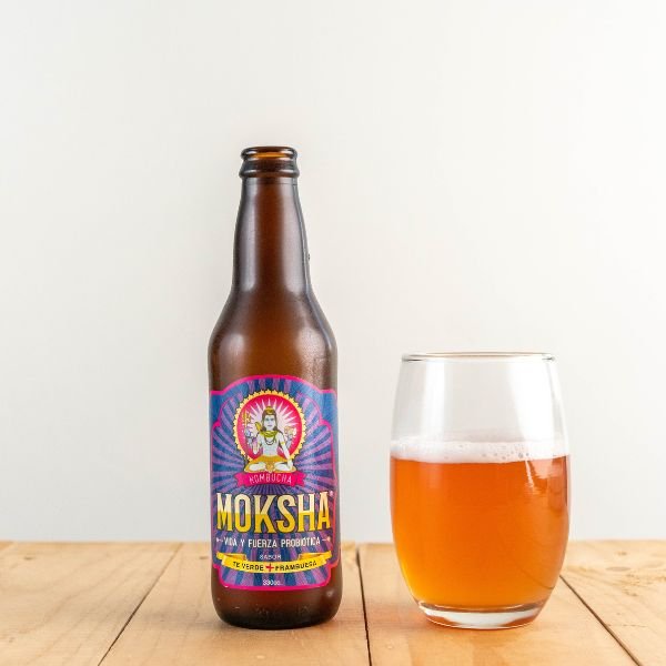 Kombucha Frambuesa 330 cc Moksha
